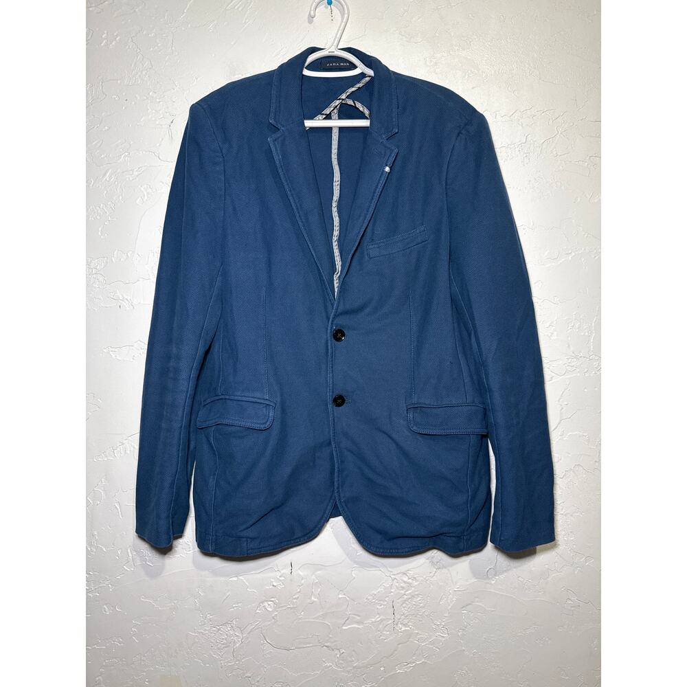 Zara man single breasted blazer sports coat‎ mens 44 formal career preppy office